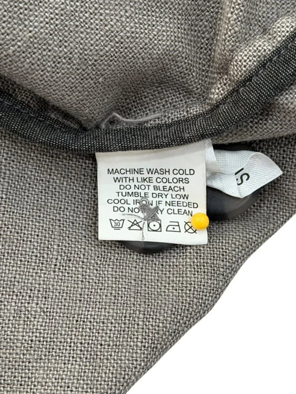 Carbon 2 Cobalt Mens Size L Blazer Jacket Linen Blend Gray Unstructured Casual